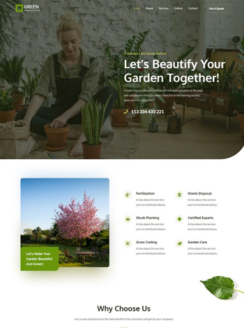 Websites gardening