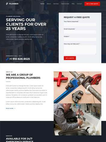 Websites plumbing services