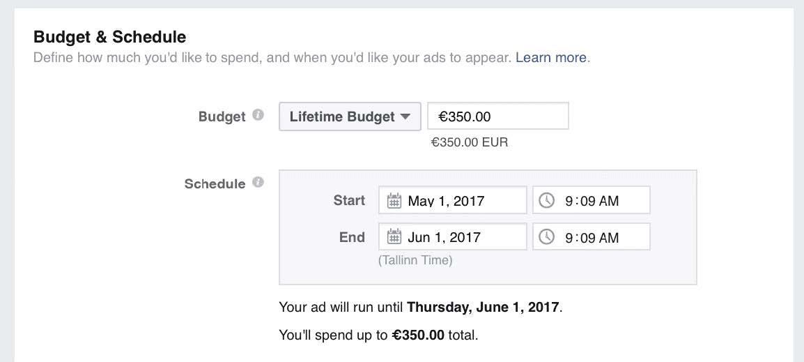 lifetime budget